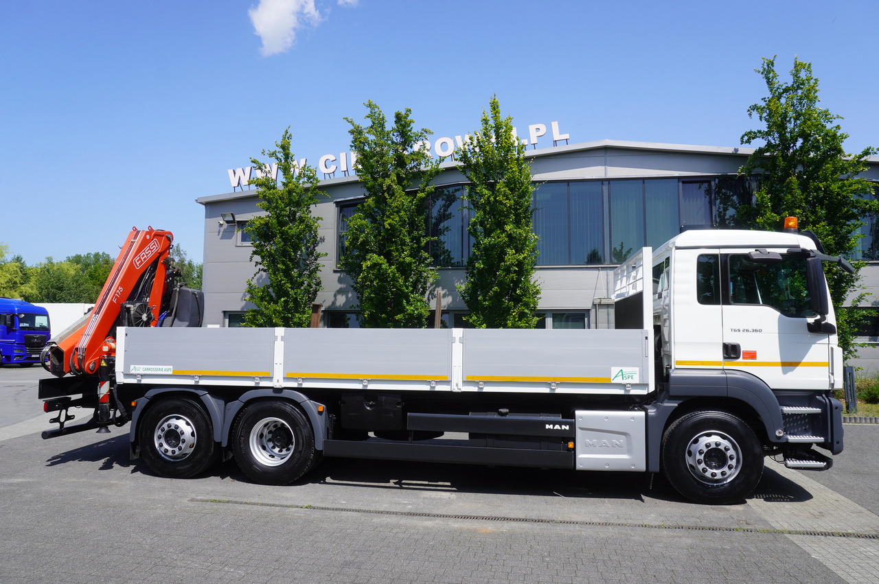 MAN TGS 26.360 Flatbed / Fassi F175 7.7 T / steered 3rd axle - Kamion s otvorenim sandukom, Kamion s kranom: slika MAN TGS 26.360 Flatbed / Fassi F175 7.7 T / steered 3rd axle - Kamion s otvorenim sandukom, Kamion s kranom MAN TGS 26.360 Flatbed / Fassi F175 7.7 T / steered 3rd axle - Kamion s otvorenim sandukom, Kamion s kranom: slika MAN TGS 26.360 Flatbed / Fassi F175 7.7 T / steered 3rd axle - Kamion s otvorenim sandukom, Kamion s kranom