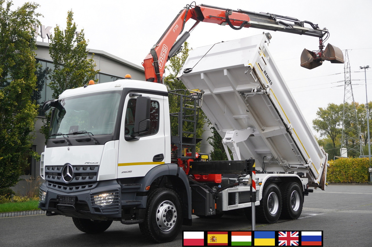 MERCEDES-BENZ Arocs 2636 6x4 / Fassi F175 / 7.7 t / 10 m / 2-side tipper / Bortmatic - Kamion s kranom: slika MERCEDES-BENZ Arocs 2636 6x4 / Fassi F175 / 7.7 t / 10 m / 2-side tipper / Bortmatic - Kamion s kranom MERCEDES-BENZ Arocs 2636 6x4 / Fassi F175 / 7.7 t / 10 m / 2-side tipper / Bortmatic - Kamion s kranom: slika MERCEDES-BENZ Arocs 2636 6x4 / Fassi F175 / 7.7 t / 10 m / 2-side tipper / Bortmatic - Kamion s kranom