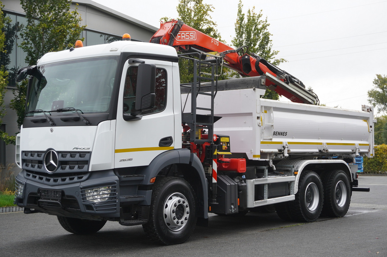 MERCEDES-BENZ Arocs 2636 6x4 / Fassi F175 / 7.7 t / 10 m / 2-side tipper / Bortmatic - Kamion s kranom: slika MERCEDES-BENZ Arocs 2636 6x4 / Fassi F175 / 7.7 t / 10 m / 2-side tipper / Bortmatic - Kamion s kranom MERCEDES-BENZ Arocs 2636 6x4 / Fassi F175 / 7.7 t / 10 m / 2-side tipper / Bortmatic - Kamion s kranom: slika MERCEDES-BENZ Arocs 2636 6x4 / Fassi F175 / 7.7 t / 10 m / 2-side tipper / Bortmatic - Kamion s kranom