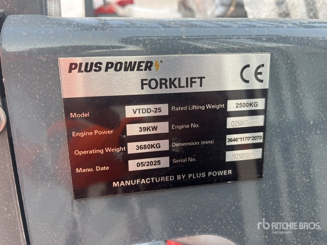 2025 Plus Power VTDD 25 (Unused) Forklift - Viličar: slika 2025 Plus Power VTDD 25 (Unused) Forklift - Viličar 2025 Plus Power VTDD 25 (Unused) Forklift - Viličar: slika 2025 Plus Power VTDD 25 (Unused) Forklift - Viličar