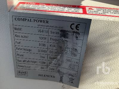 COMPAL VG-R110 10kW (Unused) - Generatorski set: slika COMPAL VG-R110 10kW (Unused) - Generatorski set COMPAL VG-R110 10kW (Unused) - Generatorski set: slika COMPAL VG-R110 10kW (Unused) - Generatorski set