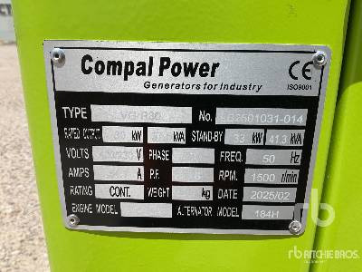 COMPAL VG-R30 41 kVA (Unused) - Generatorski set: slika COMPAL VG-R30 41 kVA (Unused) - Generatorski set COMPAL VG-R30 41 kVA (Unused) - Generatorski set: slika COMPAL VG-R30 41 kVA (Unused) - Generatorski set