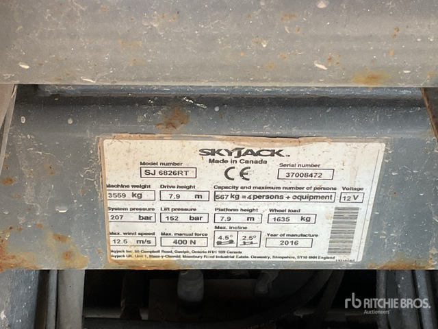 2016 Skyjack SJ6826 RT 4x4 Diesel Scissor Lift - Škarasta podizna platforma: slika 2016 Skyjack SJ6826 RT 4x4 Diesel Scissor Lift - Škarasta podizna platforma 2016 Skyjack SJ6826 RT 4x4 Diesel Scissor Lift - Škarasta podizna platforma: slika 2016 Skyjack SJ6826 RT 4x4 Diesel Scissor Lift - Škarasta podizna platforma