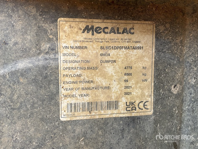 2021 Mecalac 6MDX Cabbed 6 Ton Dumper - Istovarivač: slika 2021 Mecalac 6MDX Cabbed 6 Ton Dumper - Istovarivač 2021 Mecalac 6MDX Cabbed 6 Ton Dumper - Istovarivač: slika 2021 Mecalac 6MDX Cabbed 6 Ton Dumper - Istovarivač