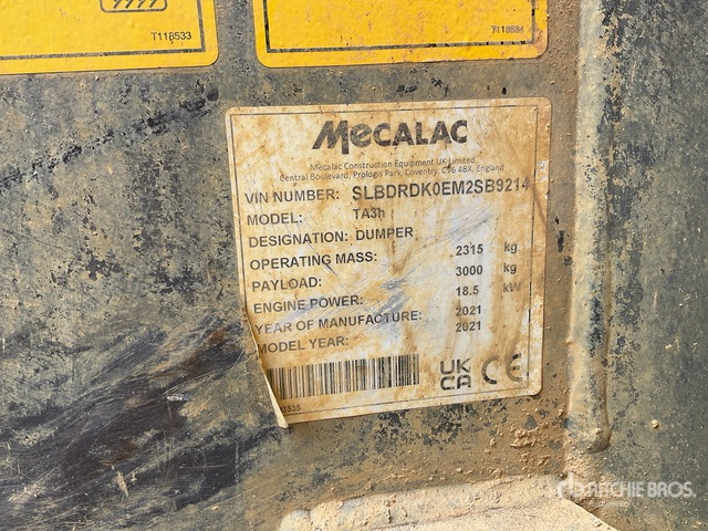 2021 Mecalac TA3H Hydrostatic Dumper - Istovarivač: slika 2021 Mecalac TA3H Hydrostatic Dumper - Istovarivač 2021 Mecalac TA3H Hydrostatic Dumper - Istovarivač: slika 2021 Mecalac TA3H Hydrostatic Dumper - Istovarivač
