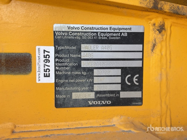 2024 Volvo A40G Articulated Dump Truck - Zglobni istovarivač: slika 2024 Volvo A40G Articulated Dump Truck - Zglobni istovarivač 2024 Volvo A40G Articulated Dump Truck - Zglobni istovarivač: slika 2024 Volvo A40G Articulated Dump Truck - Zglobni istovarivač