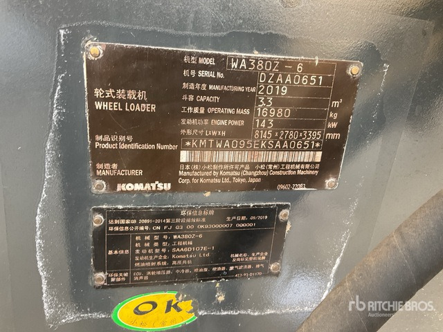 2019 Komatsu WA380Z-6 Wheel Loader - Utovarivač na kotačima: slika 2019 Komatsu WA380Z-6 Wheel Loader - Utovarivač na kotačima 2019 Komatsu WA380Z-6 Wheel Loader - Utovarivač na kotačima: slika 2019 Komatsu WA380Z-6 Wheel Loader - Utovarivač na kotačima