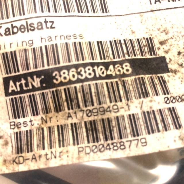 Wiring harness for Linde E16-20, Series 386 - Kabeli/ Ožičenje za Oprema za rukovanje materijalima: slika Wiring harness for Linde E16-20, Series 386 - Kabeli/ Ožičenje za Oprema za rukovanje materijalima Wiring harness for Linde E16-20, Series 386 - Kabeli/ Ožičenje za Oprema za rukovanje materijalima: slika Wiring harness for Linde E16-20, Series 386 - Kabeli/ Ožičenje za Oprema za rukovanje materijalima