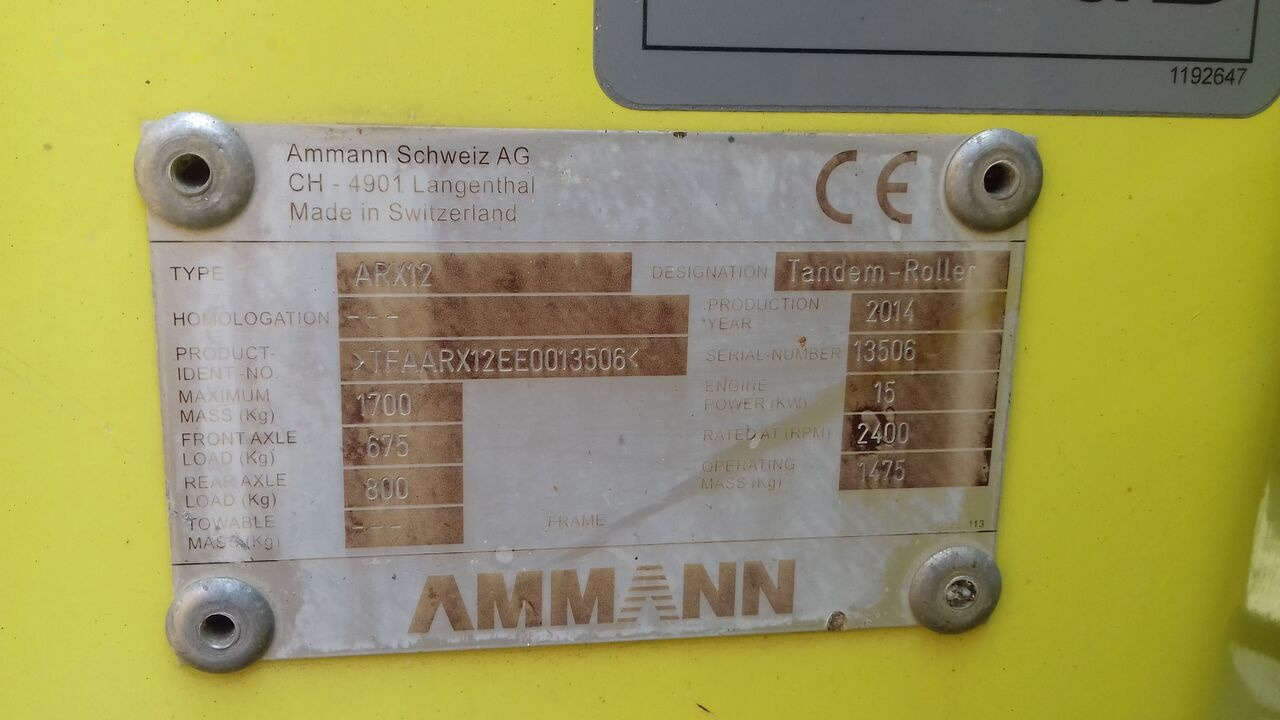 Ammann ARX 12 - Mini valjak: slika Ammann ARX 12 - Mini valjak Ammann ARX 12 - Mini valjak: slika Ammann ARX 12 - Mini valjak