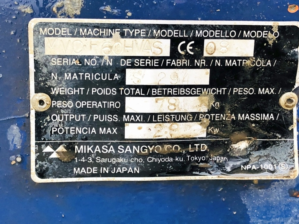 Diverses MIKASA MVCF60HVAS (3931) - Vibro ploča: slika Diverses MIKASA MVCF60HVAS (3931) - Vibro ploča Diverses MIKASA MVCF60HVAS (3931) - Vibro ploča: slika Diverses MIKASA MVCF60HVAS (3931) - Vibro ploča