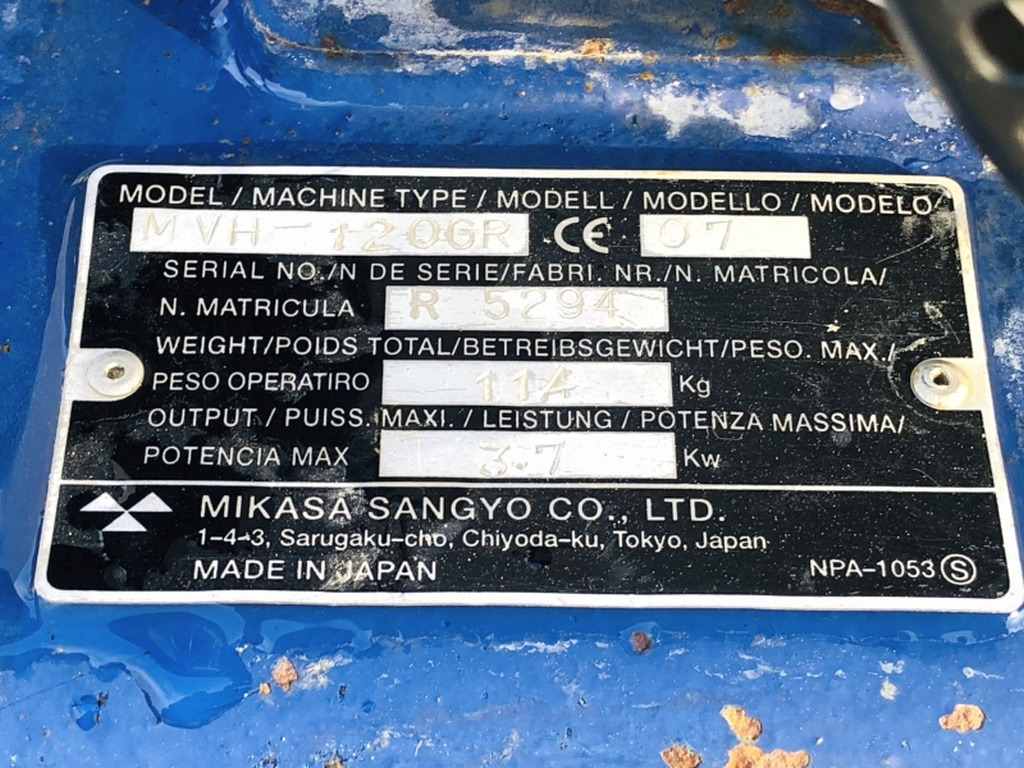 Diverses MIKASA MVH 120 GR (3932) - Vibro ploča: slika Diverses MIKASA MVH 120 GR (3932) - Vibro ploča Diverses MIKASA MVH 120 GR (3932) - Vibro ploča: slika Diverses MIKASA MVH 120 GR (3932) - Vibro ploča