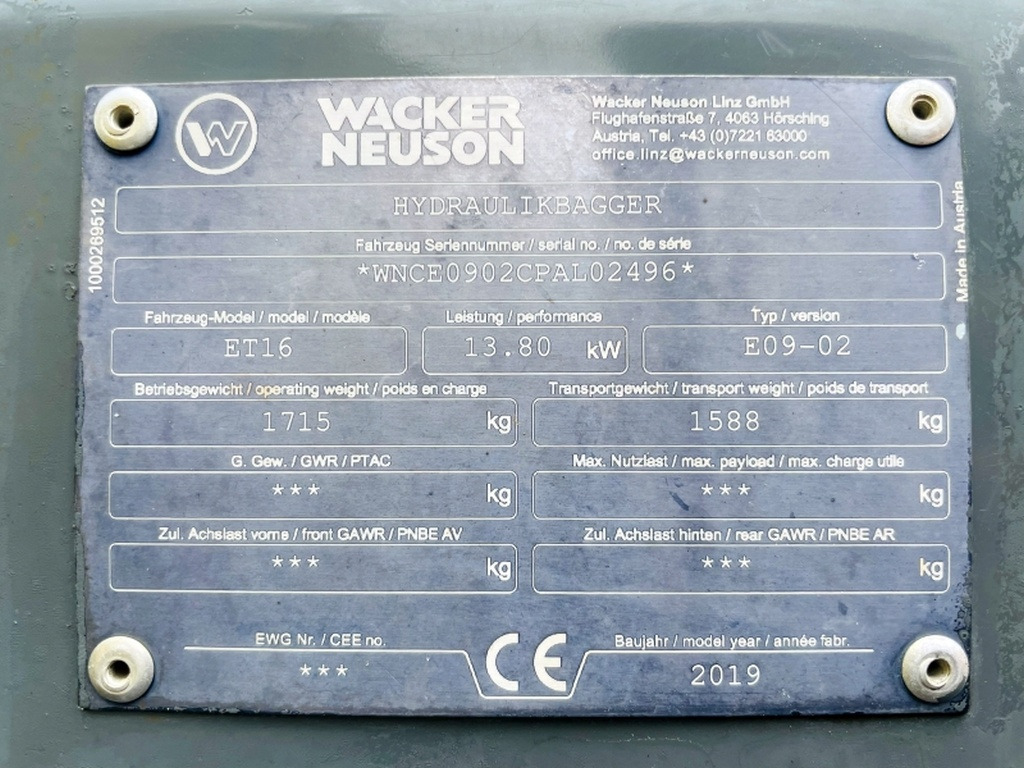 Neuson ET16 (4033) - Mini bager: slika Neuson ET16 (4033) - Mini bager Neuson ET16 (4033) - Mini bager: slika Neuson ET16 (4033) - Mini bager