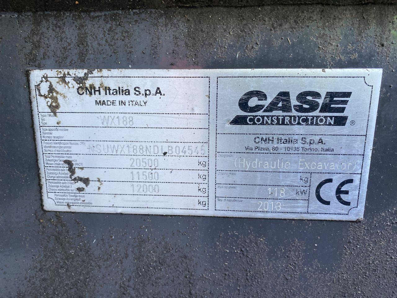 Bager na kotačima Case WX188: slika Bager na kotačima Case WX188