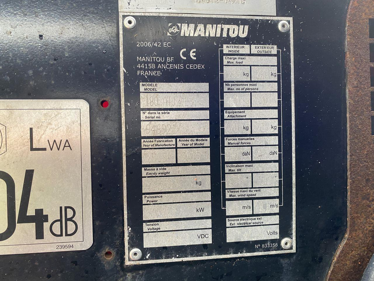 Zakup  Manitou 180ATJ RC Manitou 180ATJ RC: slika Zakup  Manitou 180ATJ RC Manitou 180ATJ RC