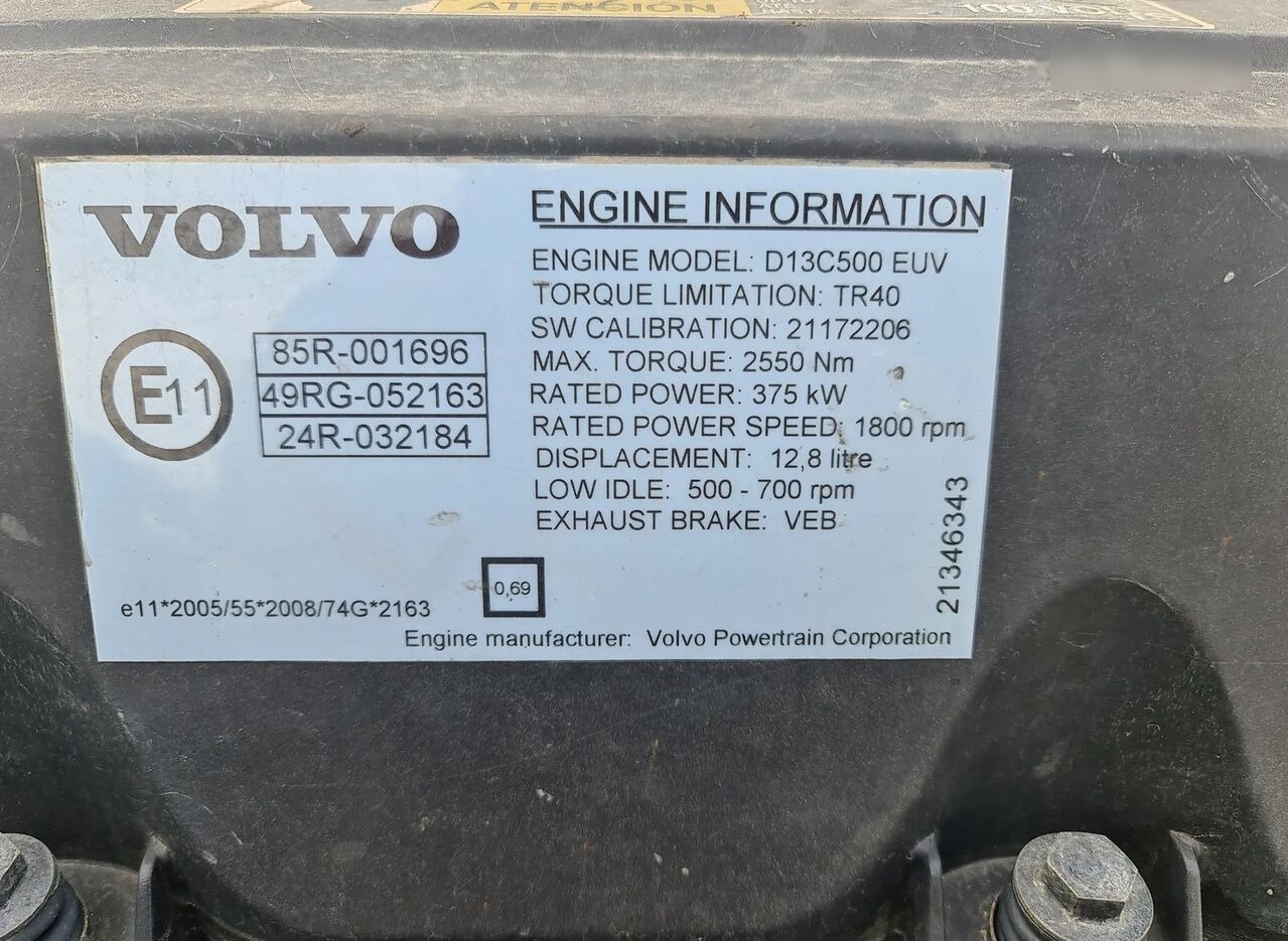 Motor za Kamion Volvo D13C500 EEV EUV   Volvo FH13 truck: slika Motor za Kamion Volvo D13C500 EEV EUV   Volvo FH13 truck