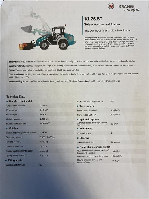 Kramer KL25.5T med Teleskoparm, så den har stor rækkevid - Zglobni utovarivač: slika Kramer KL25.5T med Teleskoparm, så den har stor rækkevid - Zglobni utovarivač Kramer KL25.5T med Teleskoparm, så den har stor rækkevid - Zglobni utovarivač: slika Kramer KL25.5T med Teleskoparm, så den har stor rækkevid - Zglobni utovarivač