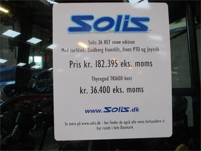 Traktor Solis 26 HST Snow Edition med frontlift, front PTO, Thyr: slika Traktor Solis 26 HST Snow Edition med frontlift, front PTO, Thyr