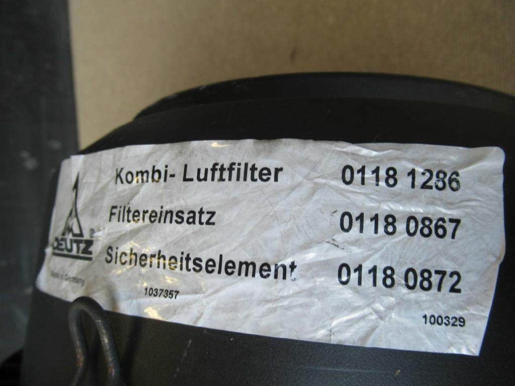 Deutz - Filter zraka za Građevinski strojevi: slika Deutz - Filter zraka za Građevinski strojevi Deutz - Filter zraka za Građevinski strojevi: slika Deutz - Filter zraka za Građevinski strojevi