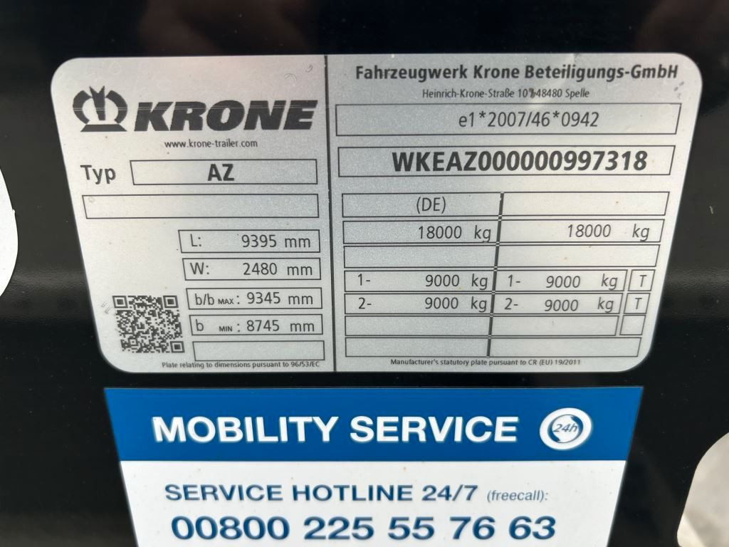 Krone 2 Achswechselfahrgestell, Typ: MAXI AZW 18 eL3B7 - Transporter kontejnera/ Prikolica s izmjenjivim sanducima: slika Krone 2 Achswechselfahrgestell, Typ: MAXI AZW 18 eL3B7 - Transporter kontejnera/ Prikolica s izmjenjivim sanducima Krone 2 Achswechselfahrgestell, Typ: MAXI AZW 18 eL3B7 - Transporter kontejnera/ Prikolica s izmjenjivim sanducima: slika Krone 2 Achswechselfahrgestell, Typ: MAXI AZW 18 eL3B7 - Transporter kontejnera/ Prikolica s izmjenjivim sanducima