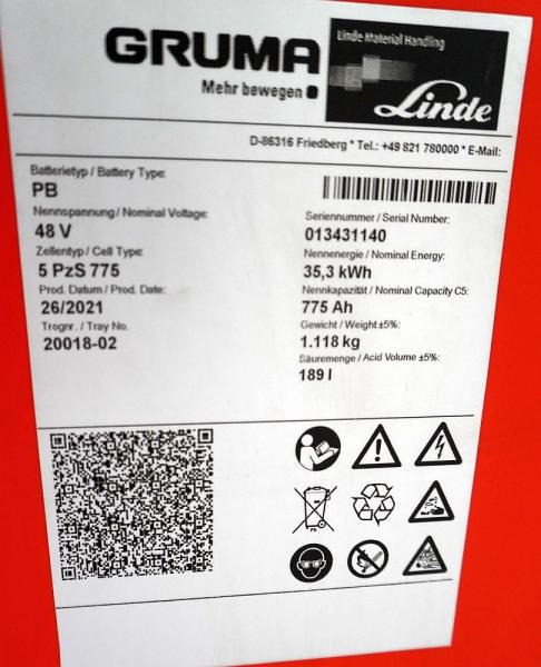 AIM 48 Volt 5 PzS 775 Ah - Akumulator za Oprema za rukovanje materijalima: slika AIM 48 Volt 5 PzS 775 Ah - Akumulator za Oprema za rukovanje materijalima AIM 48 Volt 5 PzS 775 Ah - Akumulator za Oprema za rukovanje materijalima: slika AIM 48 Volt 5 PzS 775 Ah - Akumulator za Oprema za rukovanje materijalima