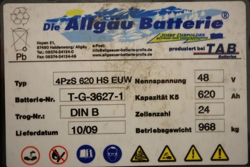 ALLGÄU BATTERIE 48 Volt 4 PzS 620 Ah - Akumulator za Oprema za rukovanje materijalima: slika ALLGÄU BATTERIE 48 Volt 4 PzS 620 Ah - Akumulator za Oprema za rukovanje materijalima ALLGÄU BATTERIE 48 Volt 4 PzS 620 Ah - Akumulator za Oprema za rukovanje materijalima: slika ALLGÄU BATTERIE 48 Volt 4 PzS 620 Ah - Akumulator za Oprema za rukovanje materijalima