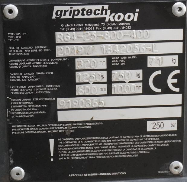 GRIPTECH Griptech RG 4 25 800/400 - Vilice za Viličar: slika GRIPTECH Griptech RG 4 25 800/400 - Vilice za Viličar GRIPTECH Griptech RG 4 25 800/400 - Vilice za Viličar: slika GRIPTECH Griptech RG 4 25 800/400 - Vilice za Viličar