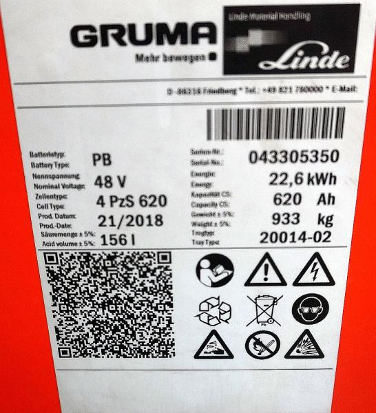 GRUMA 48 Volt 4 PzS 620 Ah - Akumulator: slika GRUMA 48 Volt 4 PzS 620 Ah - Akumulator GRUMA 48 Volt 4 PzS 620 Ah - Akumulator: slika GRUMA 48 Volt 4 PzS 620 Ah - Akumulator