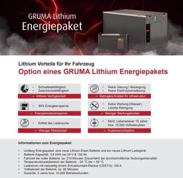 NEUES GRUMA LITHIUM ENERGIEPAKET 24 Volt 2 PzS 150 Ah - Akumulator za Oprema za rukovanje materijalima: slika NEUES GRUMA LITHIUM ENERGIEPAKET 24 Volt 2 PzS 150 Ah - Akumulator za Oprema za rukovanje materijalima NEUES GRUMA LITHIUM ENERGIEPAKET 24 Volt 2 PzS 150 Ah - Akumulator za Oprema za rukovanje materijalima: slika NEUES GRUMA LITHIUM ENERGIEPAKET 24 Volt 2 PzS 150 Ah - Akumulator za Oprema za rukovanje materijalima