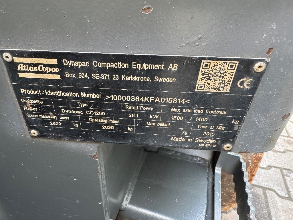 Cestovni valjak Dynapac CC 1200: slika Cestovni valjak Dynapac CC 1200