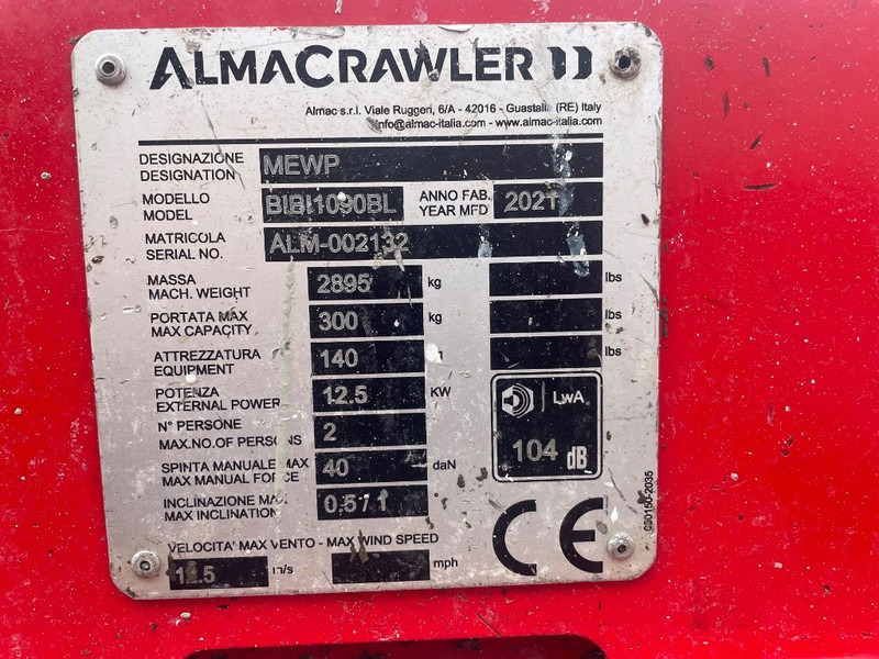 Almacrawler BIBI 1090BL EVO - Škarasta podizna platforma: slika Almacrawler BIBI 1090BL EVO - Škarasta podizna platforma Almacrawler BIBI 1090BL EVO - Škarasta podizna platforma: slika Almacrawler BIBI 1090BL EVO - Škarasta podizna platforma