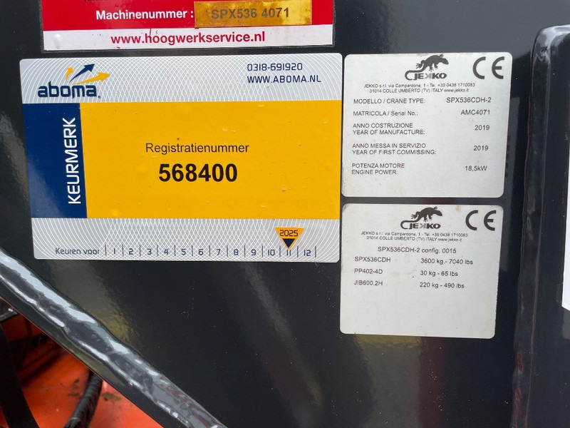 Jekko SPX 536 CDH-2 - Mini kran: slika Jekko SPX 536 CDH-2 - Mini kran Jekko SPX 536 CDH-2 - Mini kran: slika Jekko SPX 536 CDH-2 - Mini kran