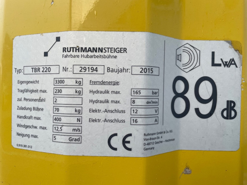 Ruthmann TBR 220 - Podizna platforma montirana na kamion: slika Ruthmann TBR 220 - Podizna platforma montirana na kamion Ruthmann TBR 220 - Podizna platforma montirana na kamion: slika Ruthmann TBR 220 - Podizna platforma montirana na kamion