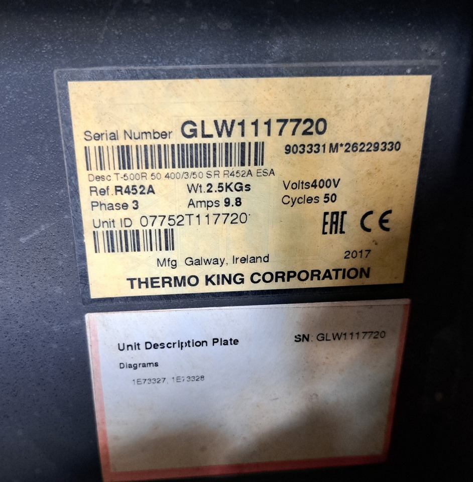 Thermo King T-500 S/N : GLW1117720 - Jedinica hladnjaka: slika Thermo King T-500 S/N : GLW1117720 - Jedinica hladnjaka Thermo King T-500 S/N : GLW1117720 - Jedinica hladnjaka: slika Thermo King T-500 S/N : GLW1117720 - Jedinica hladnjaka