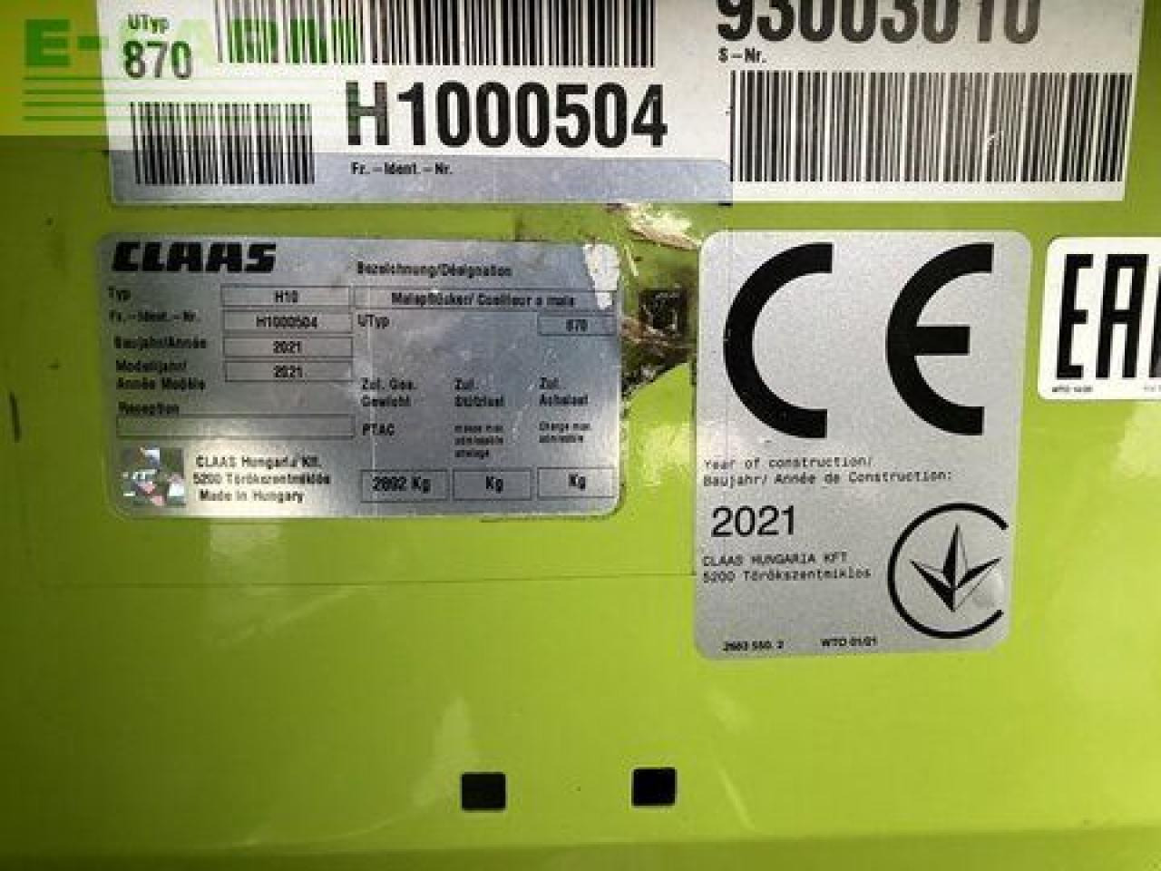 Priključak za silažni kombajn CLAAS corio 870 fc conspeed: slika Priključak za silažni kombajn CLAAS corio 870 fc conspeed