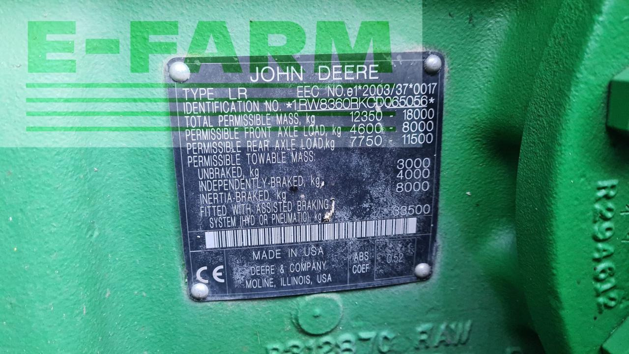 John Deere 8360 R - Traktor: slika John Deere 8360 R - Traktor John Deere 8360 R - Traktor: slika John Deere 8360 R - Traktor