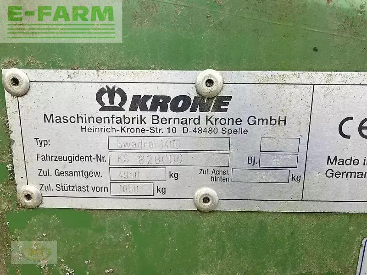 Krone swadro 1400 - Prevrtač sijena/ Grabulje: slika Krone swadro 1400 - Prevrtač sijena/ Grabulje Krone swadro 1400 - Prevrtač sijena/ Grabulje: slika Krone swadro 1400 - Prevrtač sijena/ Grabulje
