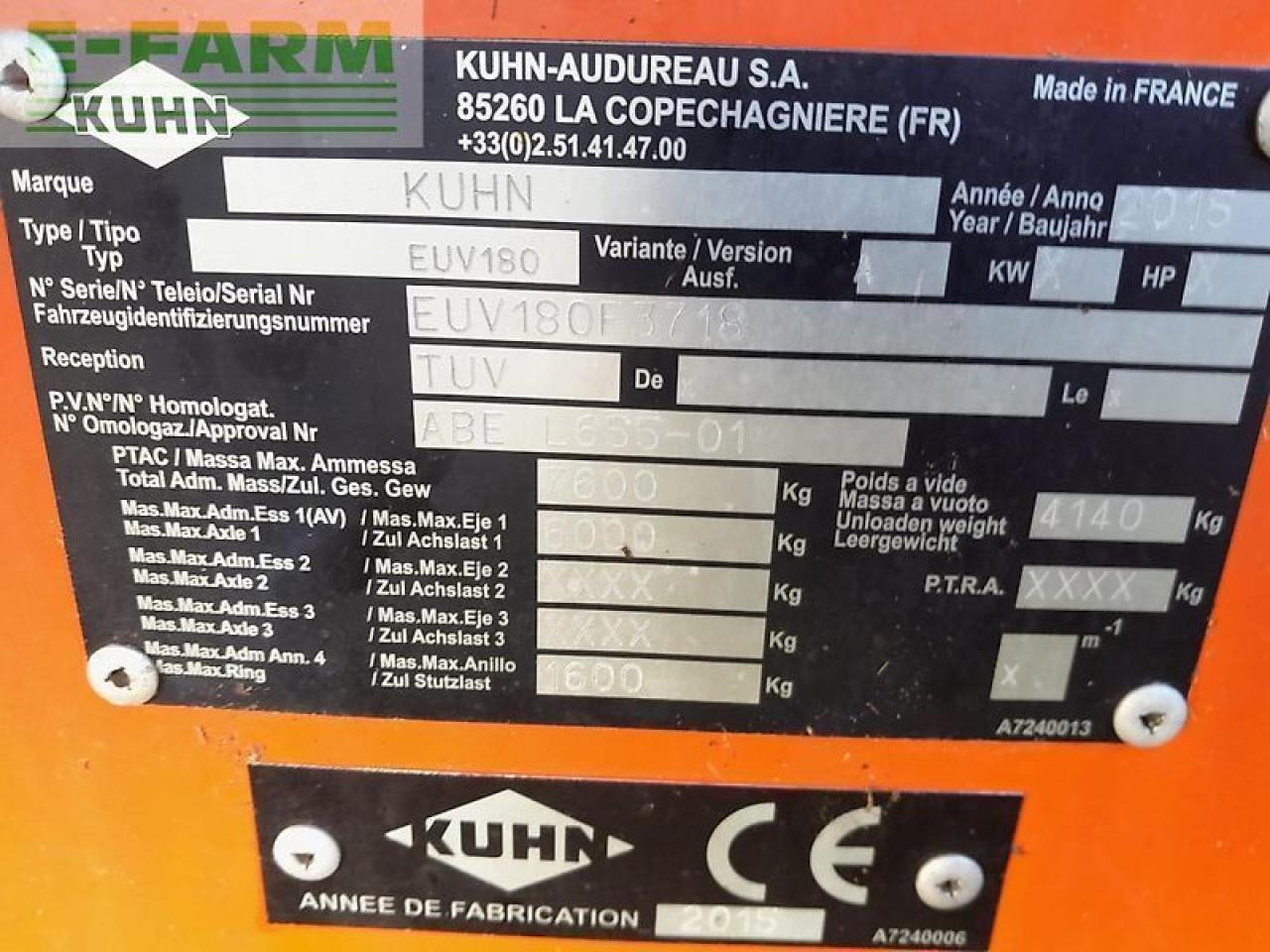 Kuhn euv180 - Oprema za stoku: slika Kuhn euv180 - Oprema za stoku Kuhn euv180 - Oprema za stoku: slika Kuhn euv180 - Oprema za stoku