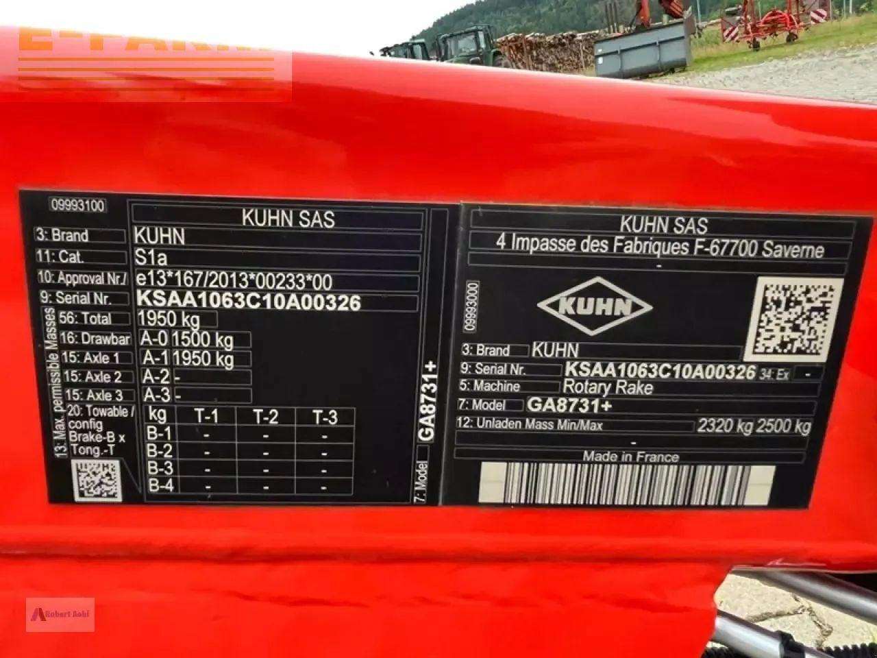 Kuhn ga8731+ - Prevrtač sijena/ Grabulje: slika Kuhn ga8731+ - Prevrtač sijena/ Grabulje Kuhn ga8731+ - Prevrtač sijena/ Grabulje: slika Kuhn ga8731+ - Prevrtač sijena/ Grabulje