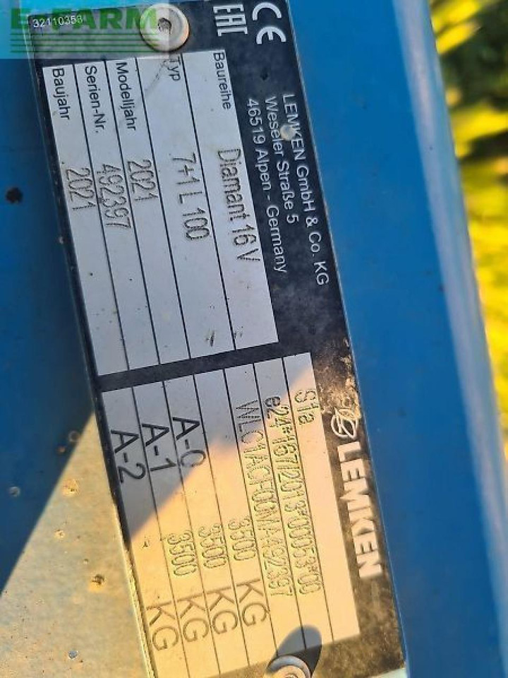 Lemken diamant 16 v 7+1 - Plug: slika Lemken diamant 16 v 7+1 - Plug Lemken diamant 16 v 7+1 - Plug: slika Lemken diamant 16 v 7+1 - Plug