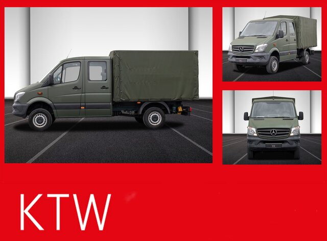 Dostavno vozilo s ravnom platformom, Dostavno vozilo s dvostrukom kabinom MERCEDES-BENZ Sprinter 316CDI DOKA,Allrad,Klima,Standheizung: slika Dostavno vozilo s ravnom platformom, Dostavno vozilo s dvostrukom kabinom MERCEDES-BENZ Sprinter 316CDI DOKA,Allrad,Klima,Standheizung