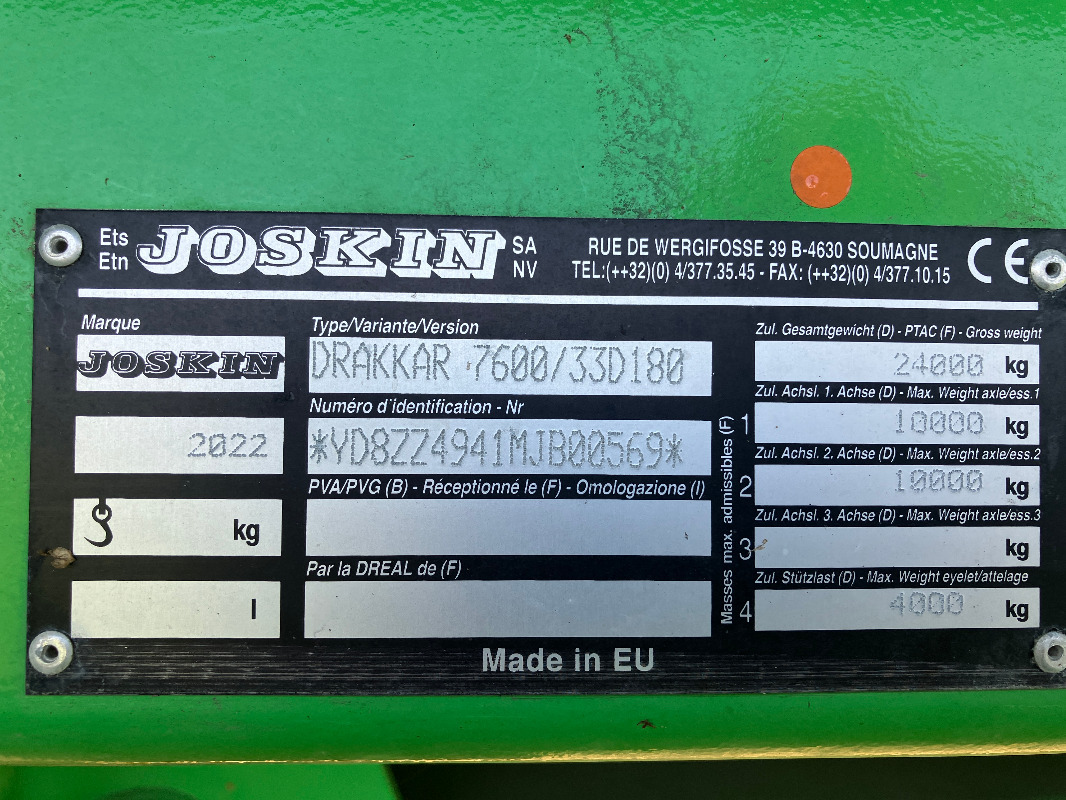 Joskin Drakkar 7600/ 33D 180 - Prikolica: slika Joskin Drakkar 7600/ 33D 180 - Prikolica Joskin Drakkar 7600/ 33D 180 - Prikolica: slika Joskin Drakkar 7600/ 33D 180 - Prikolica