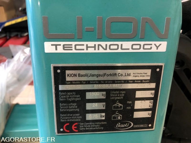 1 Transpalette Electrique 1500 Kg BAOLI - NEUF - Građevinska oprema: slika 1 Transpalette Electrique 1500 Kg BAOLI - NEUF - Građevinska oprema 1 Transpalette Electrique 1500 Kg BAOLI - NEUF - Građevinska oprema: slika 1 Transpalette Electrique 1500 Kg BAOLI - NEUF - Građevinska oprema