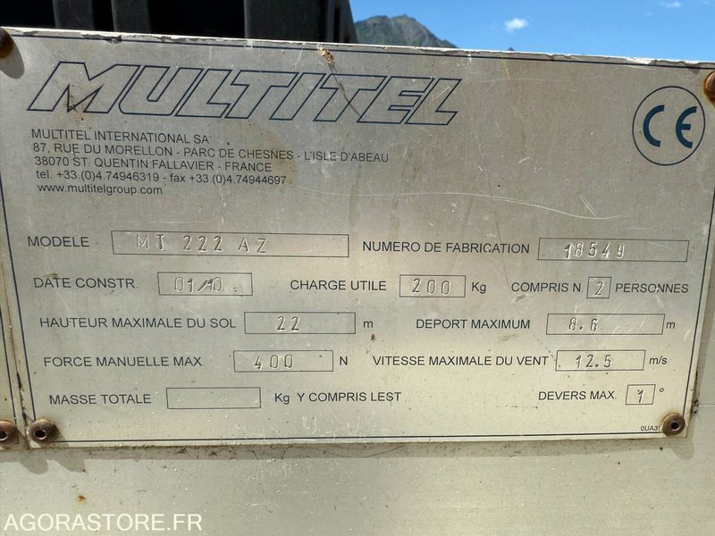 CAMION NACELLE 22M - 5530 H - 97 000 KM - 2010 - Podizna platforma montirana na kamion: slika CAMION NACELLE 22M - 5530 H - 97 000 KM - 2010 - Podizna platforma montirana na kamion CAMION NACELLE 22M - 5530 H - 97 000 KM - 2010 - Podizna platforma montirana na kamion: slika CAMION NACELLE 22M - 5530 H - 97 000 KM - 2010 - Podizna platforma montirana na kamion