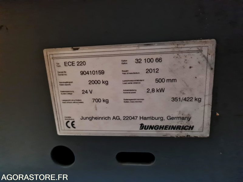 PREPARATEUR DE COMMANDE JUNGHEINRICH ECE220 - 2012 - 2391 HEURES - Oprema za rukovanje materijalima: slika PREPARATEUR DE COMMANDE JUNGHEINRICH ECE220 - 2012 - 2391 HEURES - Oprema za rukovanje materijalima PREPARATEUR DE COMMANDE JUNGHEINRICH ECE220 - 2012 - 2391 HEURES - Oprema za rukovanje materijalima: slika PREPARATEUR DE COMMANDE JUNGHEINRICH ECE220 - 2012 - 2391 HEURES - Oprema za rukovanje materijalima