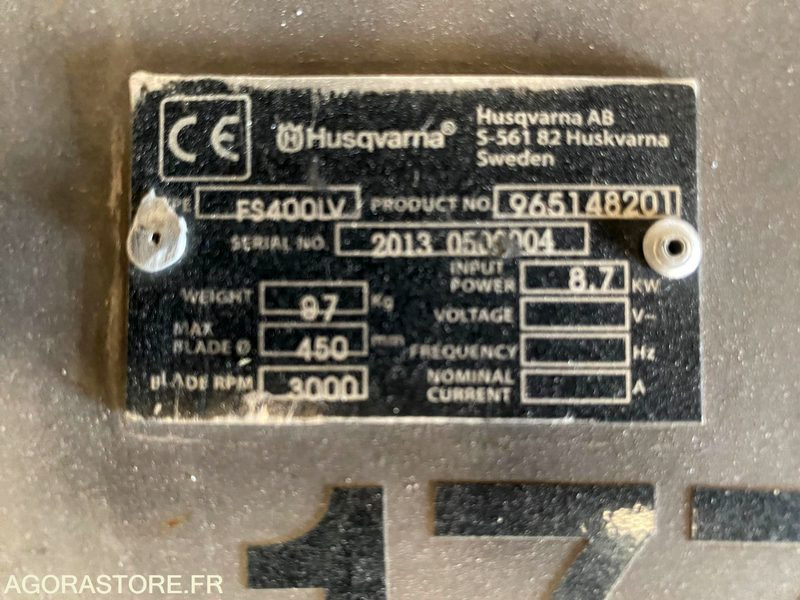 SCIE A SOL HUSQVARNA FS400LCV - 450 mm - Građevinska oprema: slika SCIE A SOL HUSQVARNA FS400LCV - 450 mm - Građevinska oprema SCIE A SOL HUSQVARNA FS400LCV - 450 mm - Građevinska oprema: slika SCIE A SOL HUSQVARNA FS400LCV - 450 mm - Građevinska oprema