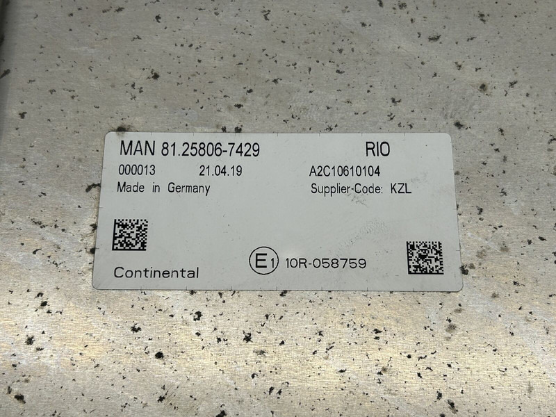 MAN RIO unit - Upravljačka jedinica (ECU) za Kamion: slika MAN RIO unit - Upravljačka jedinica (ECU) za Kamion MAN RIO unit - Upravljačka jedinica (ECU) za Kamion: slika MAN RIO unit - Upravljačka jedinica (ECU) za Kamion