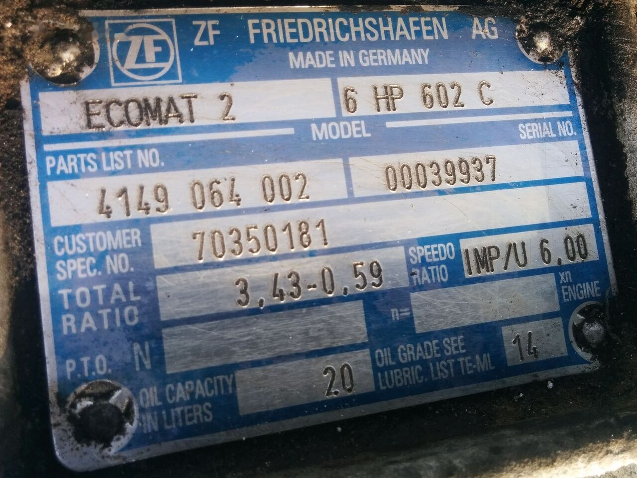 Mjenjač za Autobus ZF 6HP604C .6HP502C. 6HP552C .6HP602C. 6HP592C. 6HP504C .6HP604C. 6   Volvo Man/ Volvo. Scnia. Mersedes: slika Mjenjač za Autobus ZF 6HP604C .6HP502C. 6HP552C .6HP602C. 6HP592C. 6HP504C .6HP604C. 6   Volvo Man/ Volvo. Scnia. Mersedes