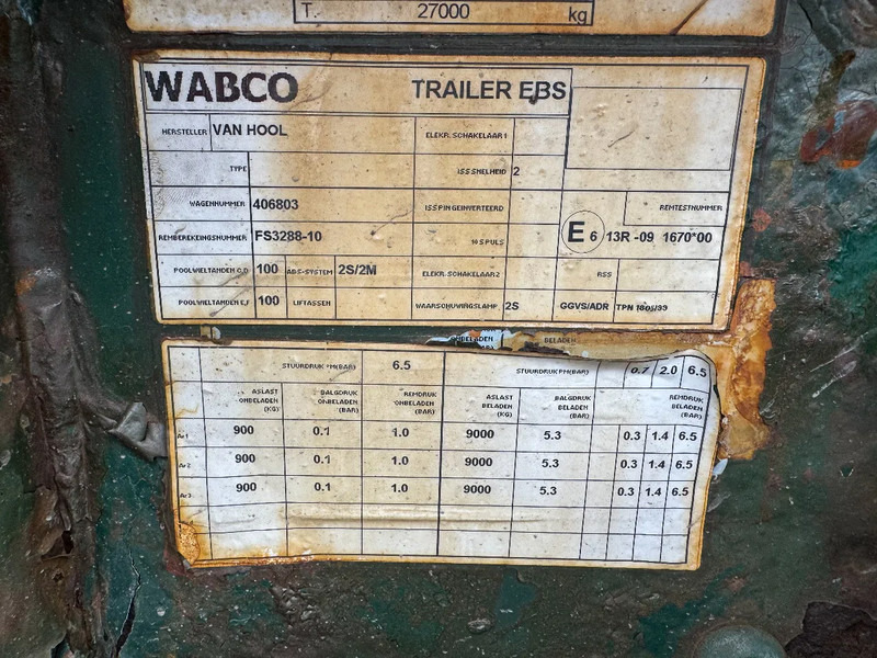 Transporter kontejnera/ Poluprikolica s izmjenjivim sanducima Van Hool S/00193 KIPPER CHASSIS 20FT: slika Transporter kontejnera/ Poluprikolica s izmjenjivim sanducima Van Hool S/00193 KIPPER CHASSIS 20FT