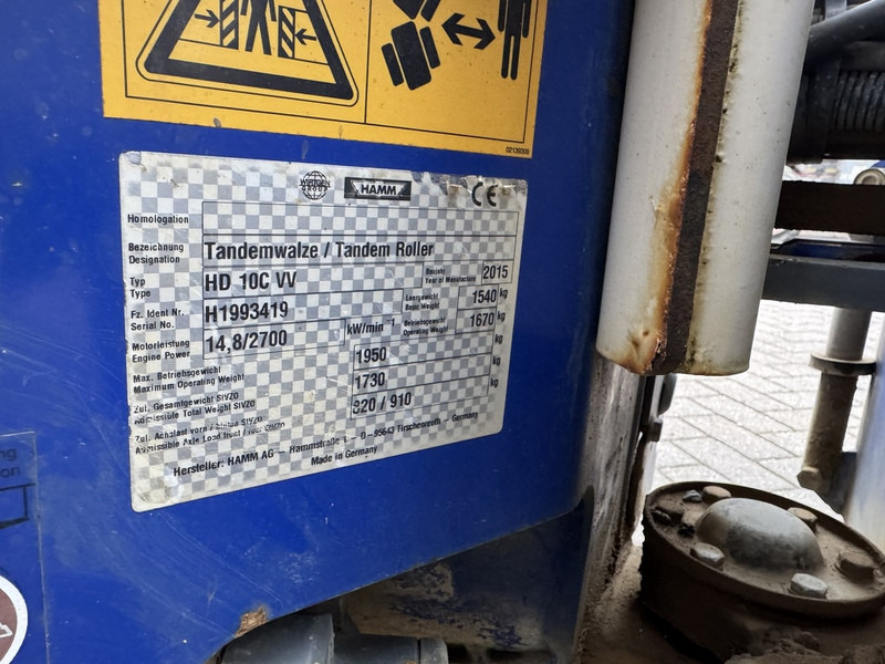 Valjak Hamm HD 10 VV Trilwals / Road Roller / Tandemwalze 2015 Kubota Diesel: slika Valjak Hamm HD 10 VV Trilwals / Road Roller / Tandemwalze 2015 Kubota Diesel Valjak Hamm HD 10 VV Trilwals / Road Roller / Tandemwalze 2015 Kubota Diesel: slika Valjak Hamm HD 10 VV Trilwals / Road Roller / Tandemwalze 2015 Kubota Diesel