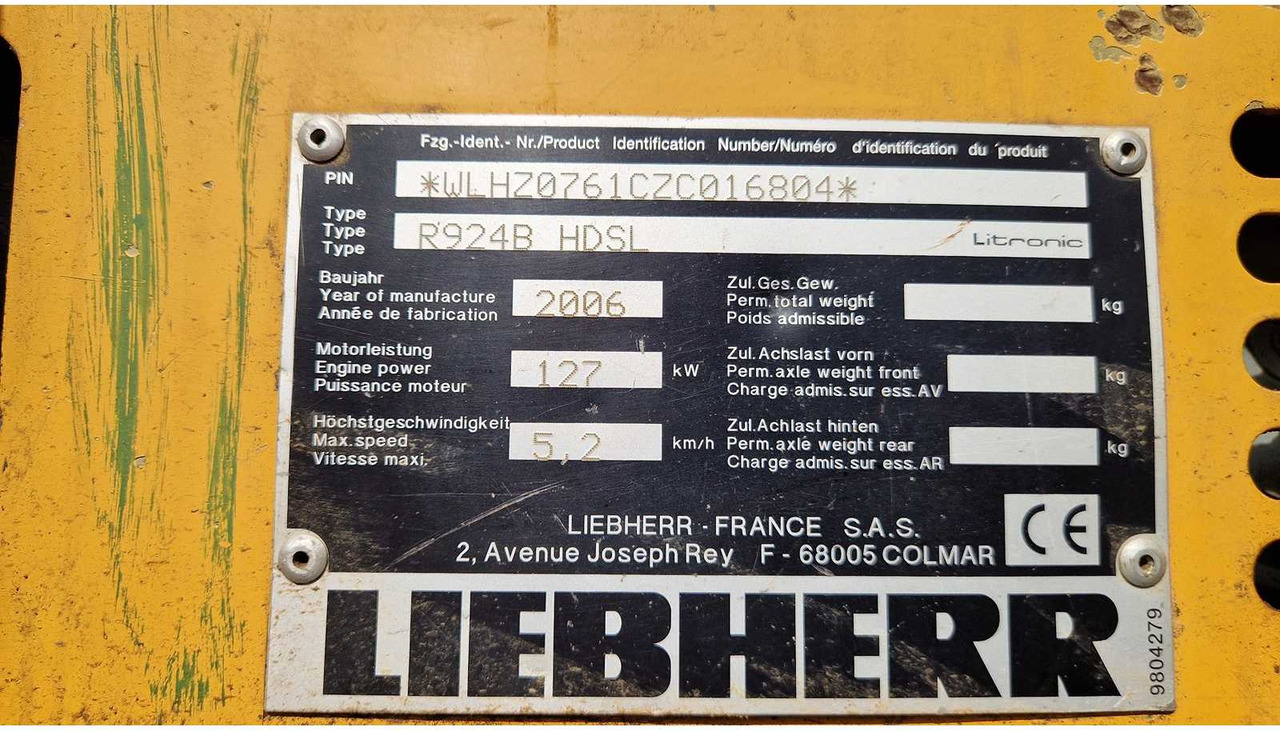 Bager 2006 LIEBHERR R924B LONG REACH TRACKED EXCAVATOR: slika Bager 2006 LIEBHERR R924B LONG REACH TRACKED EXCAVATOR